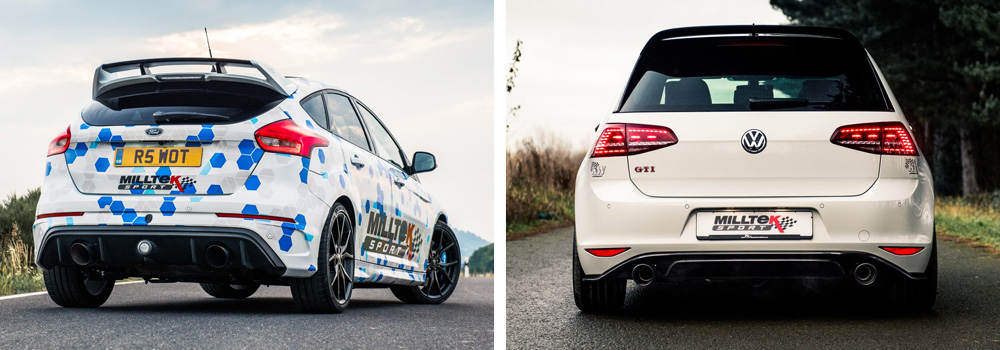 Ford Focus RS and Golf GTI Milltek Exhaust