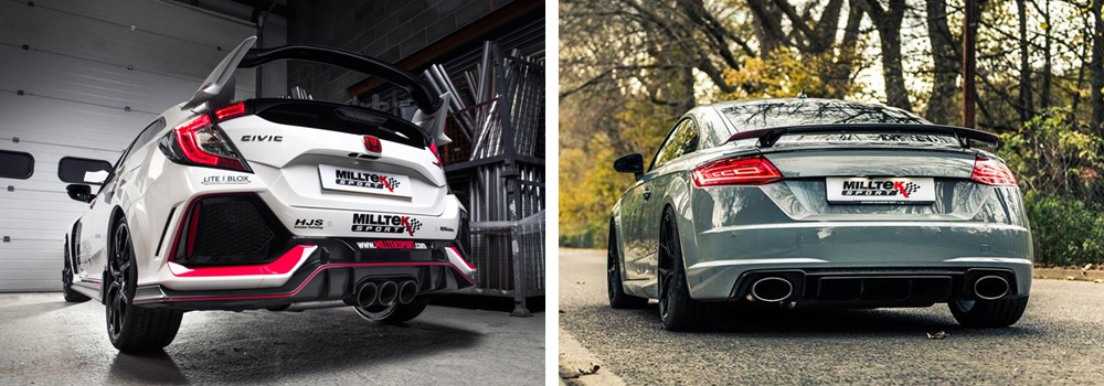 Honda Civic Type R Milltek Exhaust System and an Audi TT Exhaust