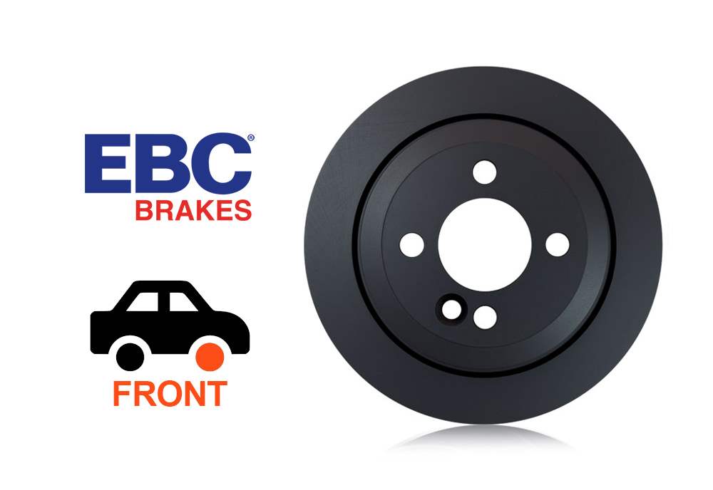 Front Vented Brake Disc Pair Coated - 253mm Diameter